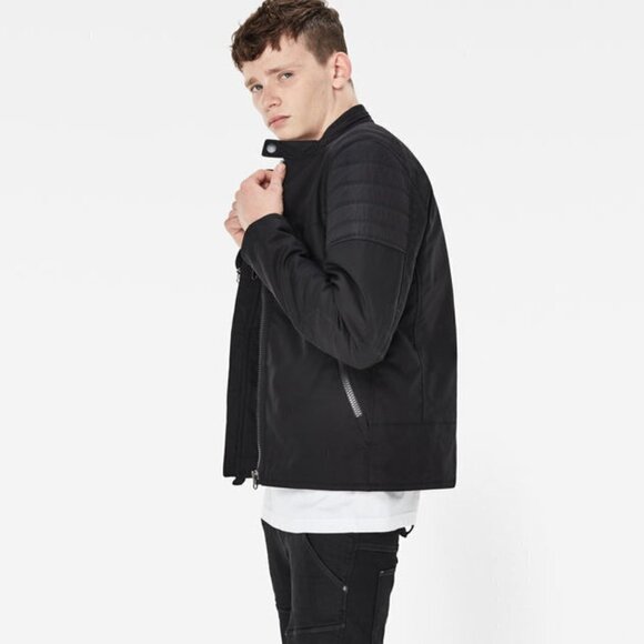 NEW G-Star Raw Black Suzaki SP Café Racer Biker Moto Jacket Grunge Streetwear - Picture 2 of 15